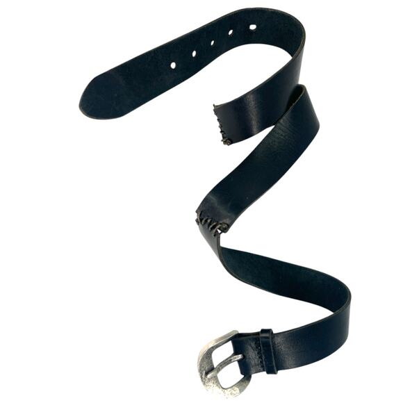 Unisex Men's 38 / Marc Bernstein Artisan Crafted Leather Unique  Stitched Belt - Picture 2 of 4